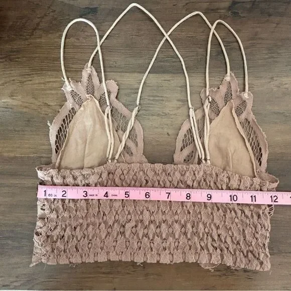 Free People Nude Adella Longline Bralette size S - Picture 4 of 7